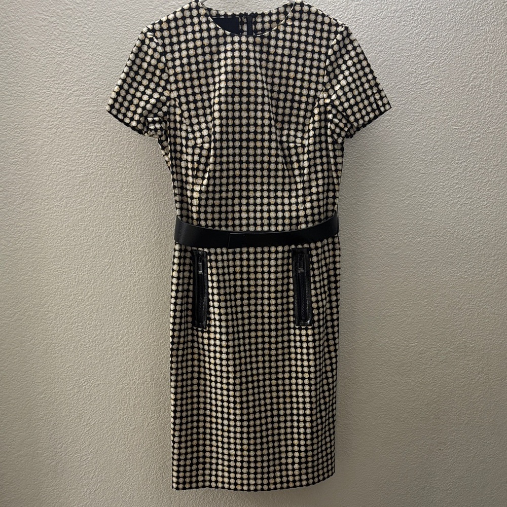 Vintage Carlisle Black and yellow Patterned Midi Dress